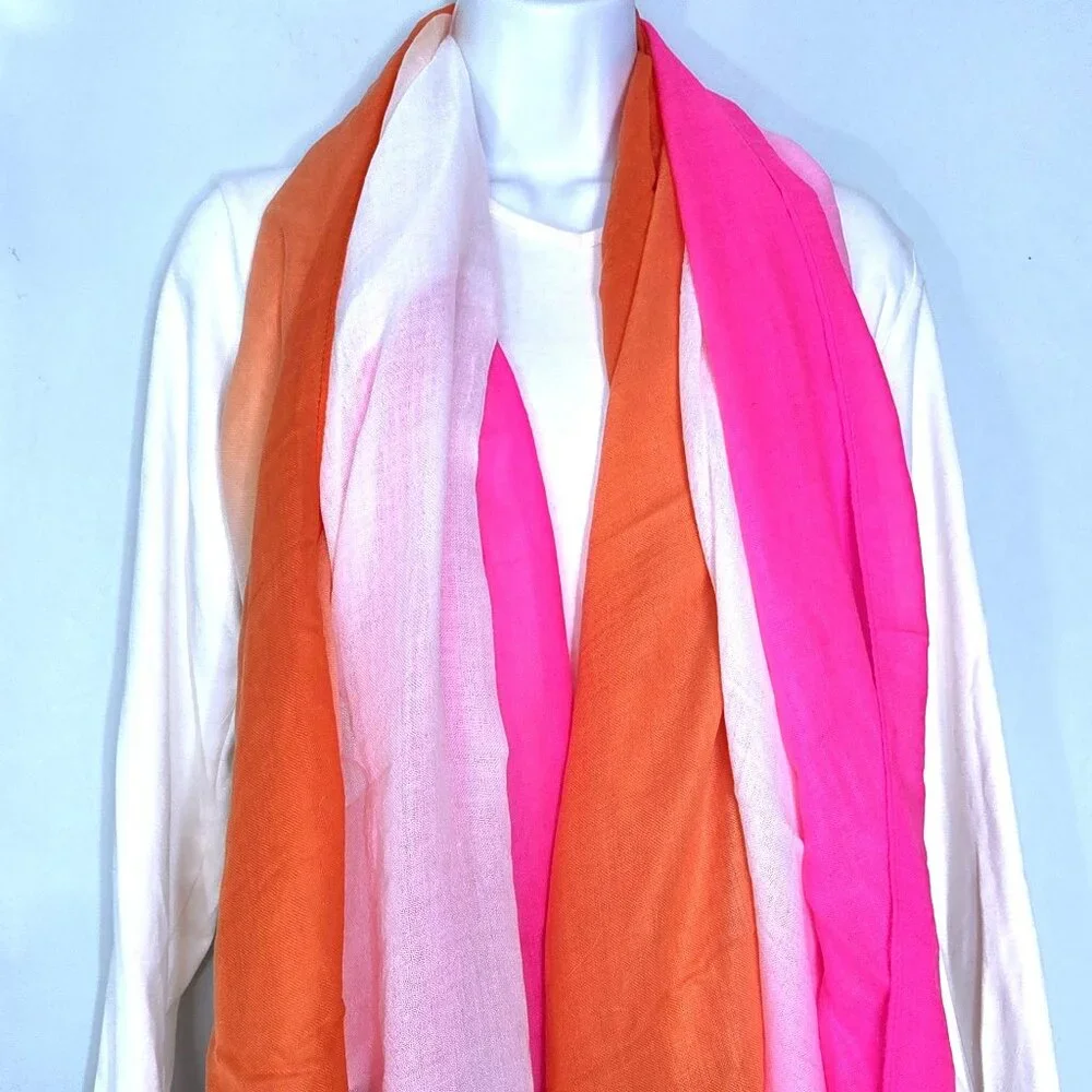 NWOT Worthington Lightweight Orange & Pink Scarf Wrap